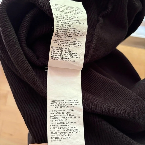 Love Moschino Black Sweatshirt dress love satin patch lace short sleeves Size 8 - Picture 8 of 8